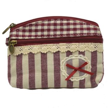 Handtasche Patchwork Kosmetiktasche Geldbörse berry